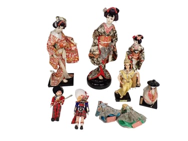 Lot of Dolls and Figures incl Asian Style