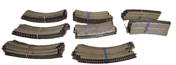 Large Lot of HO Scale Curved Train Tracks