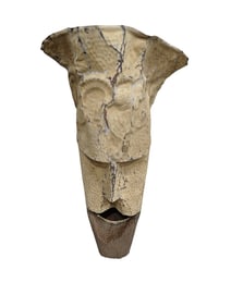 Metal Sculpture of a Face or Head