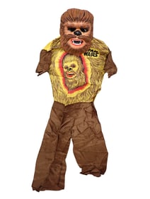 Vintage Halloween Star Wars Chewbacca Costume Kids Size with Mask