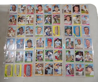 1966 Topps Baseball Cards - 54 total including Roy Face, Tony Conigliaro, Team Cards, etc.