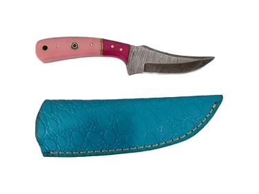 Knife with Leather Sheath