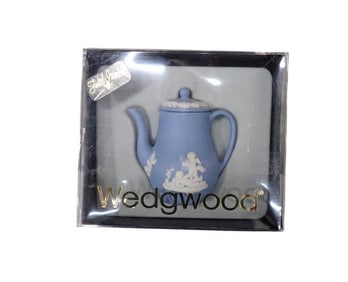 Wedgwood Blue Jasperwood Miniature Teapot in Original Box
