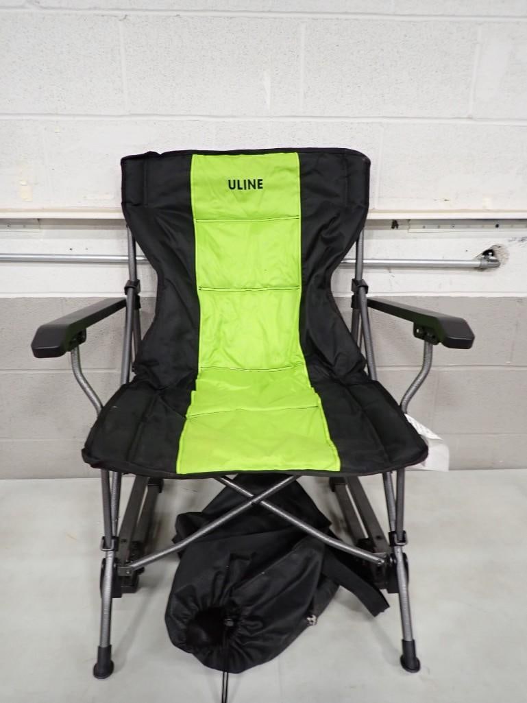 Rocking Camping Chair Lounge Camp Chair: Rocking Camping Chair Lounge Camp Chair All pictures are considered part of the description and should be examined carefully by bidders. Live Auctioneers is now offering Live Shipping through them. Th