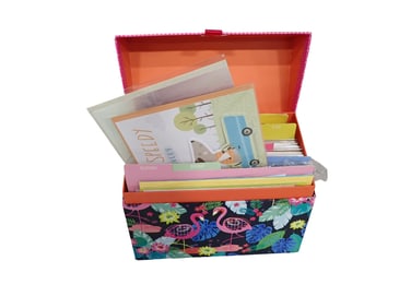 Lot of Greeting Cards in a Small Filing Box