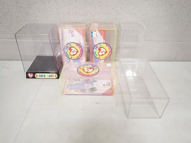 Lot of Acrylic Display Cases for Ty Beanie Babies Etc