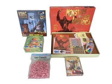 Lot of Board Games incl Kong Skull Island Game, Monsters Ravage America, Catch Those Mice