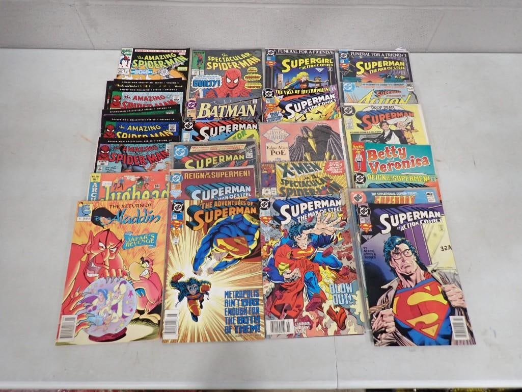 Comic Books incl Superman, Batman, The Amazing Spider-Man, X-Men, Supergirl, Jughead, Classics Illus (1 of 7)