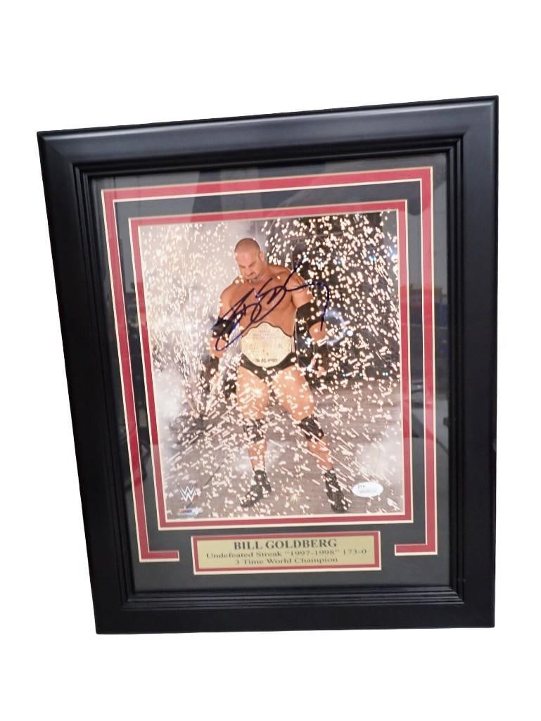 WCW/WWE Wrestling Bill Goldberg Autographed Framed Picture with JSA COA - Measures roughly 16x13" (1 of 8)