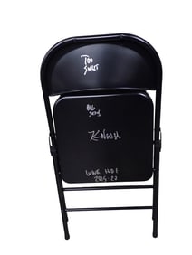 WCW/WWE Wrestling Kevin Nash Autographed Folding Chair with Beckett COA - This is a full-size metal