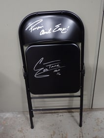 WCW/WWE Wrestling WWF The Godfather Autographed Folding Chair with JSA COA - This is a full-size
