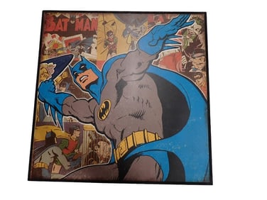 Framed Amazing Batman Wood Wall Hanging - Roughly 22x22"
