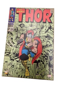 Thor Comic Book Wall Hanging - Measures roughly 19x13"