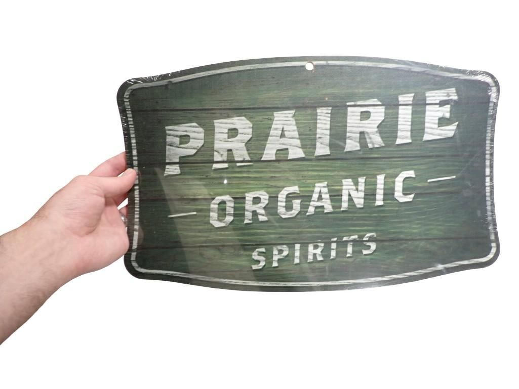 Prairie Organic Spirits Bar Sign or Wall Hanging - Still Sealed. Measures roughly 10x16": Prairie Organic Spirits Bar Sign or Wall Hanging - Still Sealed. Measures roughly 10x16" All pictures are considered part of the description and should be examined carefully by bidders. Live Aucti