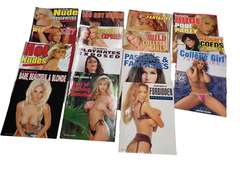 Lot of 15 Playboy Magazine Specials Issues including Playmates, Wild College Girls, Nude Pool Party,: Lot of 15 Playboy Magazine Specials Issues including Playmates, Wild College Girls, Nude Pool Party, etc. All pictures are considered part of the description and should be examined carefully by bidder