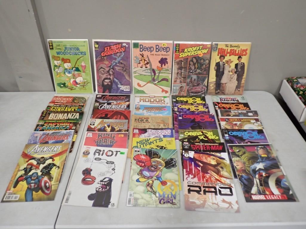 Comic Book Lot including Old Gold Key, Dell, Whitman, Flash Gordon, Avengers, Riot, Oblivion Song (1 of 9)