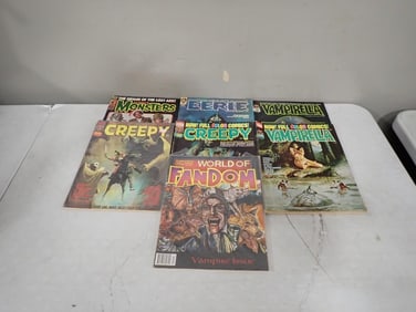 Horror / Halloween Comics including Creepy, World of Fandom, Vampirella, Eerie, Famous Monsters