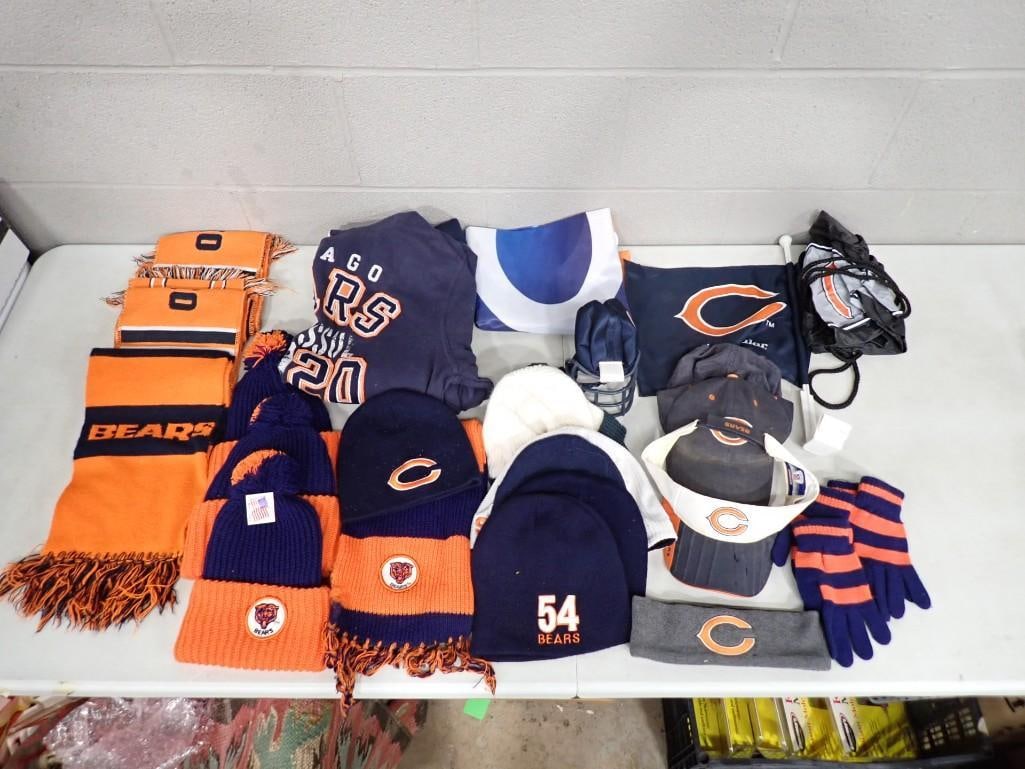 Chicago Bears Lot incl Scarves, Hats, Gloves, Etc (1 of 13)