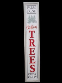 Farm Fresh Christmas Trees Cut & Carry Sign 48"x9.5"