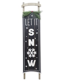 Let it Snow Lit Porch Sign Winter Holiday 48"x12"x1"