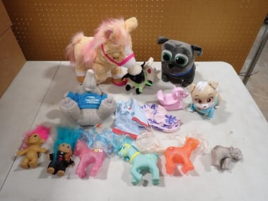 Lot of Toys incl My Little Pony MLP, Troll Dolls, Plush Disney Bingo Dog, Etc