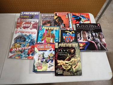 Books and Magazines incl My First Batman Book, The DC Comics Encyclopedia, Previews Magazines