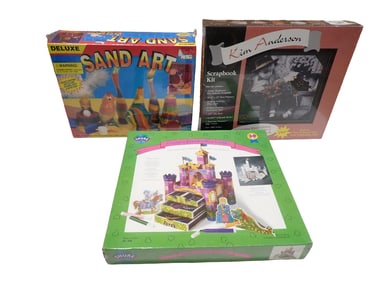 Kids Crafts incl Sand Art, Kim Anderson Scrapbook Kit, Princess Castle Playworld 3D Pop Together Puz