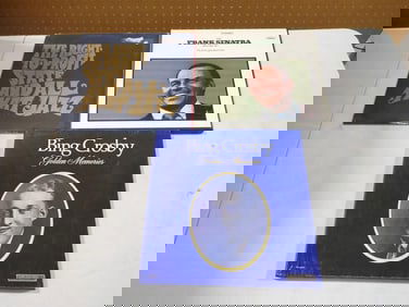 Vinyl Record Albums including Frank Sinatra Box Set, Bing Crosby Golden Memories, The Right-To-Profi