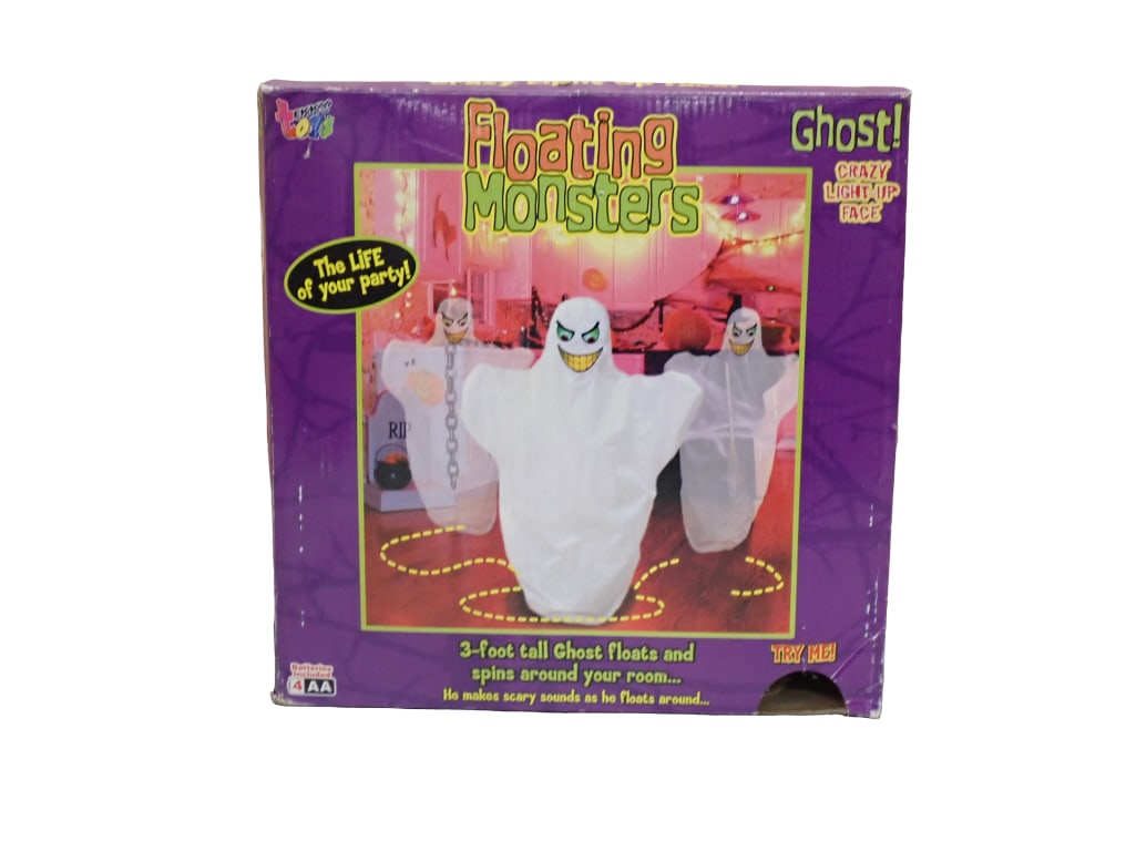 Floating Monsters Animated Halloween Decorations in Original Box: Floating Monsters Animated Halloween Decorations in Original Box Condition: untested All pictures are considered part of the description and should be examined carefully by bidders. Live