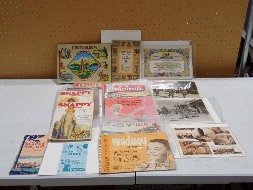 Vintage Ephemera incl Photos, Madugu of Nigera Book, Snappy Stories, Ringling Bros Barnum & Bailey (1 of 11)