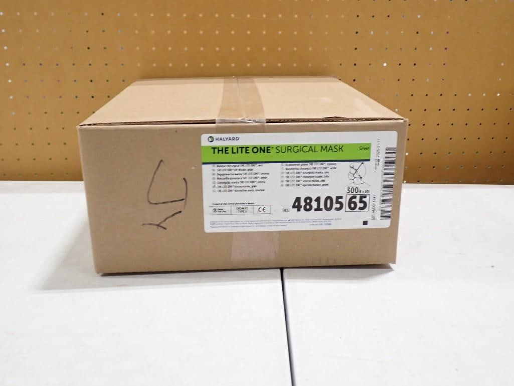 1 Box of 300 Halyard The Lite One Surgical Masks: 1 Box of 300 Halyard The Lite One Surgical Masks All pictures are considered part of the description and should be examined carefully by bidders. Live Auctioneers is now offering Live Shipping through