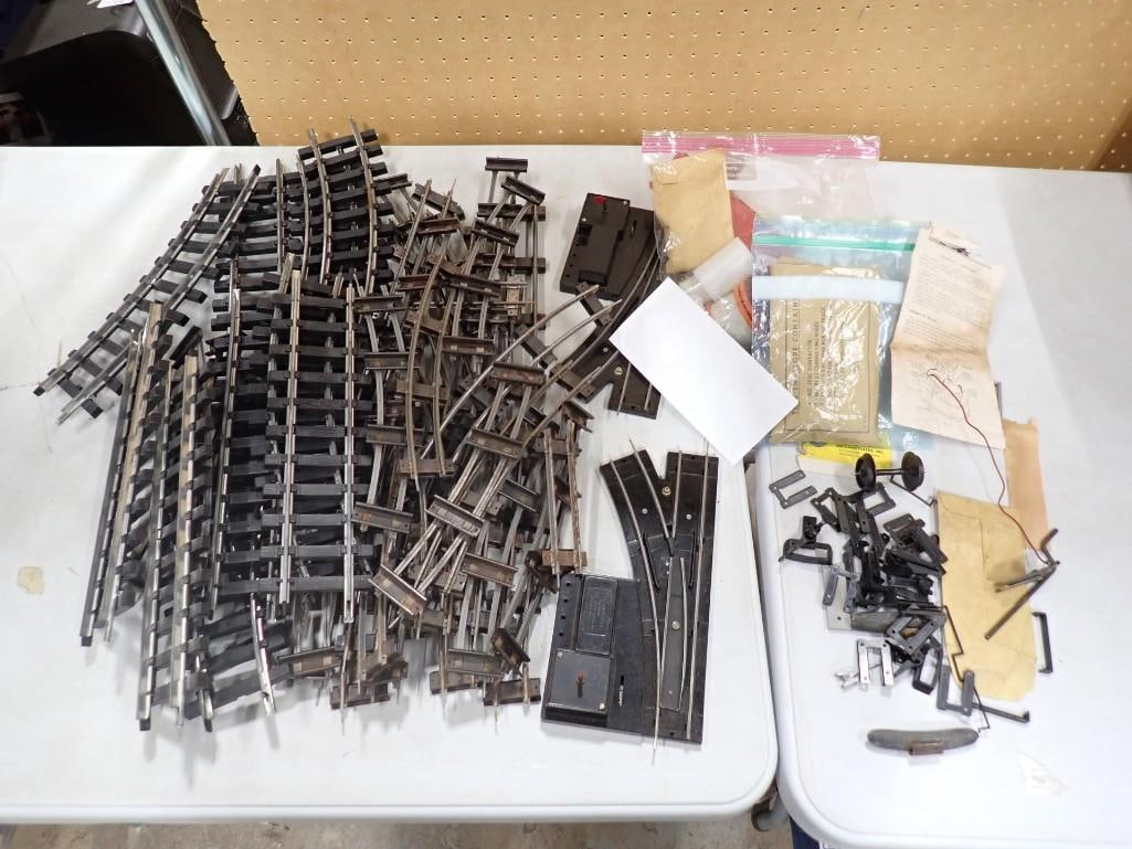 Lot of assorted Model Train Accessories including different scale tracks and other parts and pieces (1 of 8)