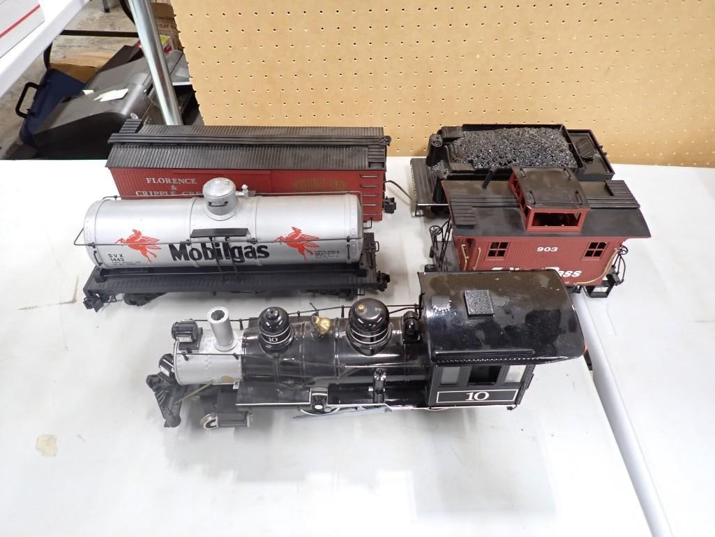 Model Train Lot including Bachmann G Scale Engine, Mobilgas Car, White Pass Tender (1 of 11)