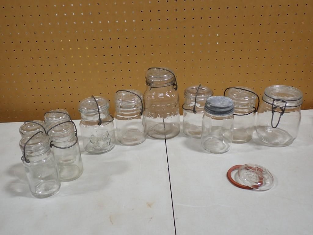 Lot of assorted Canning Jars including Vintage (1 of 10)