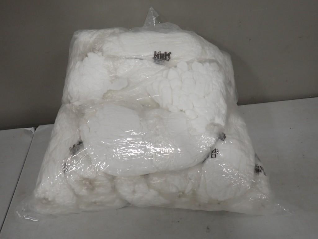 Big Bag of New White Gloves - these are thin stretchy ones - probably nylon and/or spandex: Big Bag of New White Gloves - these are thin stretchy ones - probably nylon and/or spandex - to keep from getting fingerprints on things. They are not vinyl or latex All pictures are considered 