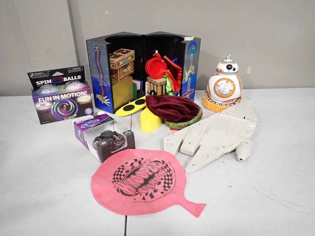 Toy Lot, etc. Including Star Wars BB-8, Whoopee Cushion, Magic Kit, Spin Balls, etc (1 of 14)