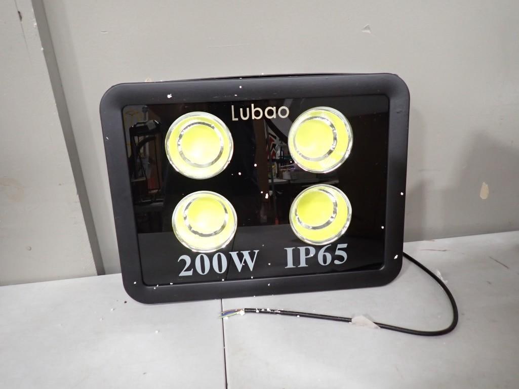 Lubao 200W IP65 LED Floodlight: Lubao 200W IP65 LED Floodlight All pictures are considered part of the description and should be examined carefully by bidders. Live Auctioneers is now offering Live Shipping through them. This 