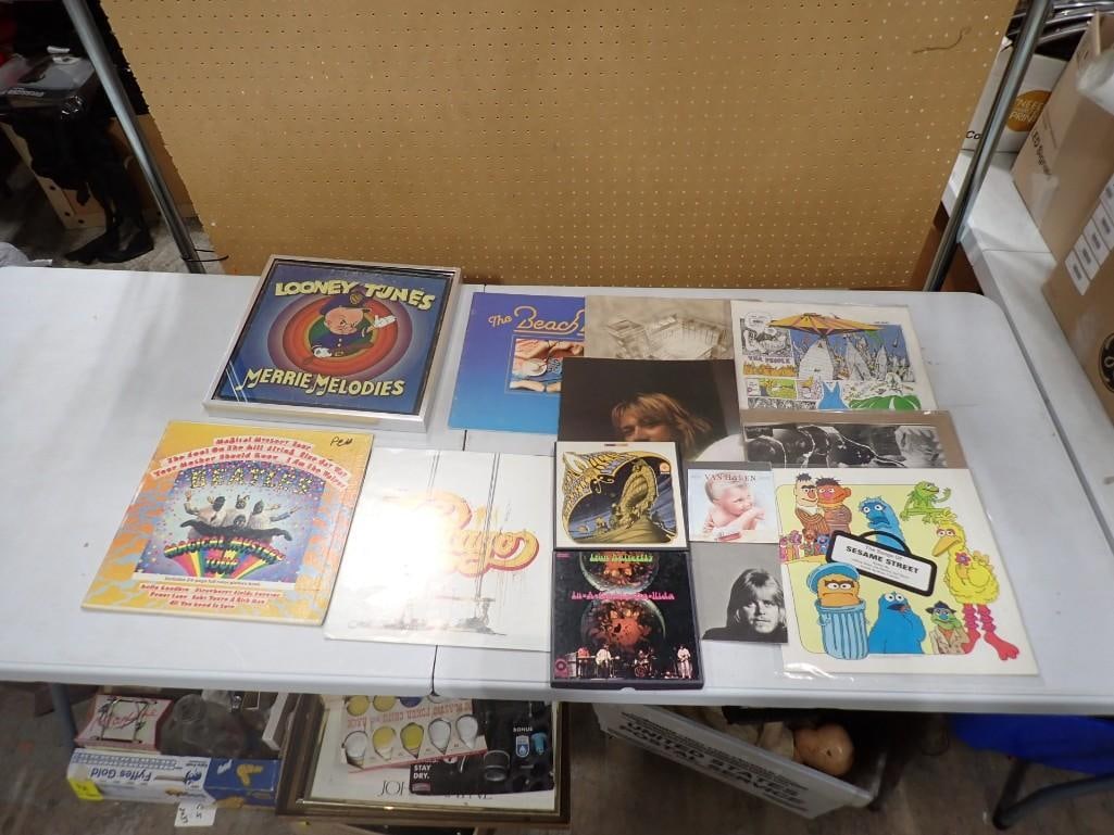 Ephemera Lot including Vinyl Record Inserts, and Sleeves - Looney Tunes, The Beatles, Beach Boys (1 of 9)