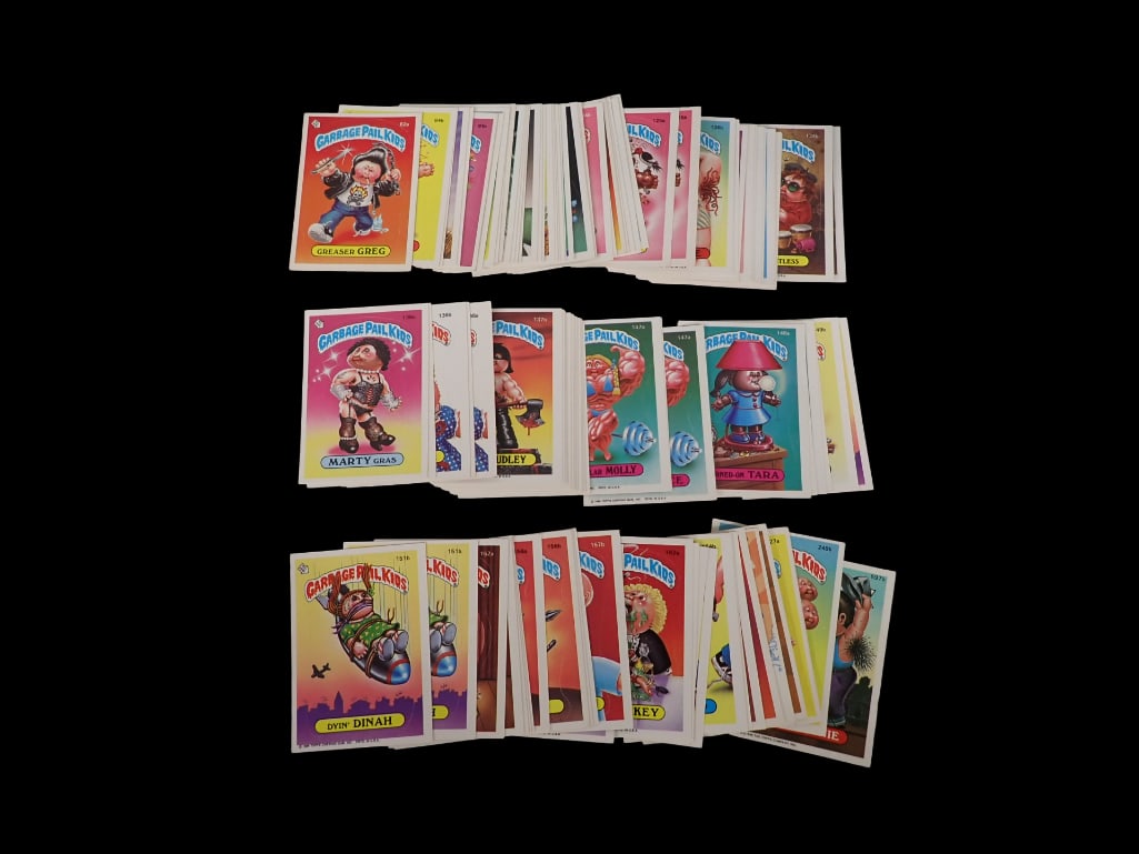 Lot of Garbage Pail Kids Trading Cards: Lot of Garbage Pail Kids Trading Cards Approx 107 All pictures are considered part of the description and should be examined carefully by bidders. Live Auctioneers is now offering Live Shipping thro