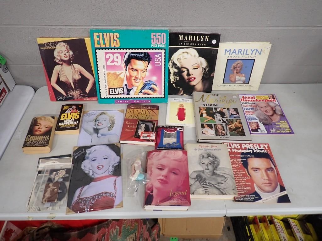 Marilyn Monroe and Elvis Presley Lot incl Books, Magazines, etc (1 of 13)