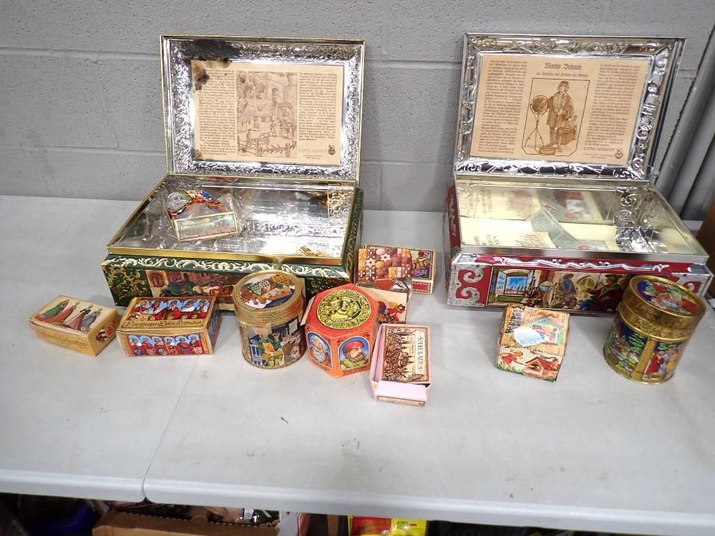Vintage German Schmidt Cookie Tins with some Cardboard Cookie Boxes (1 of 20)