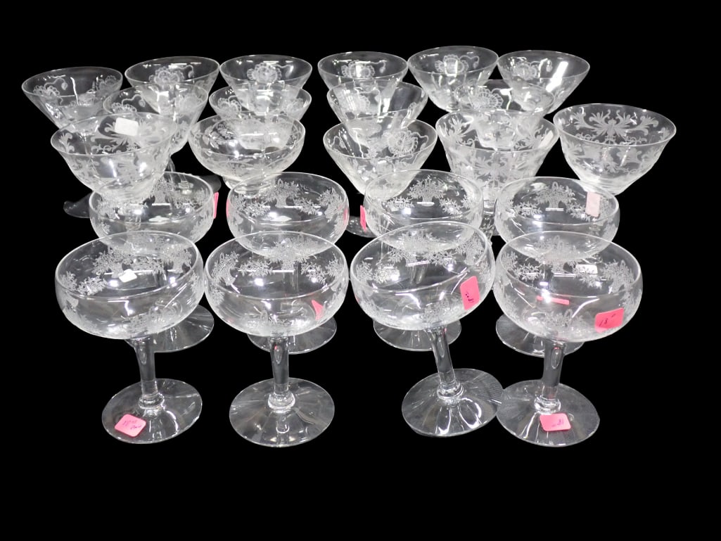 Lot of Stemware Assorted Patterns (1 of 6)
