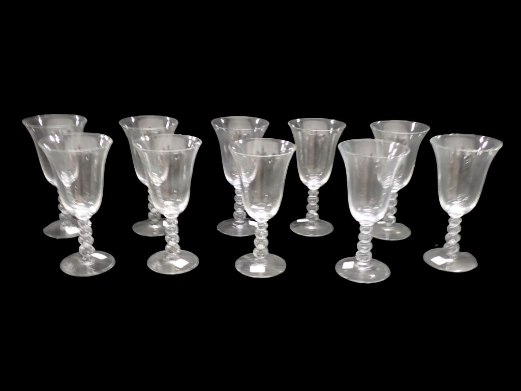 Set of 10 Imperial Glass Candlewick Goblets (1 of 5)