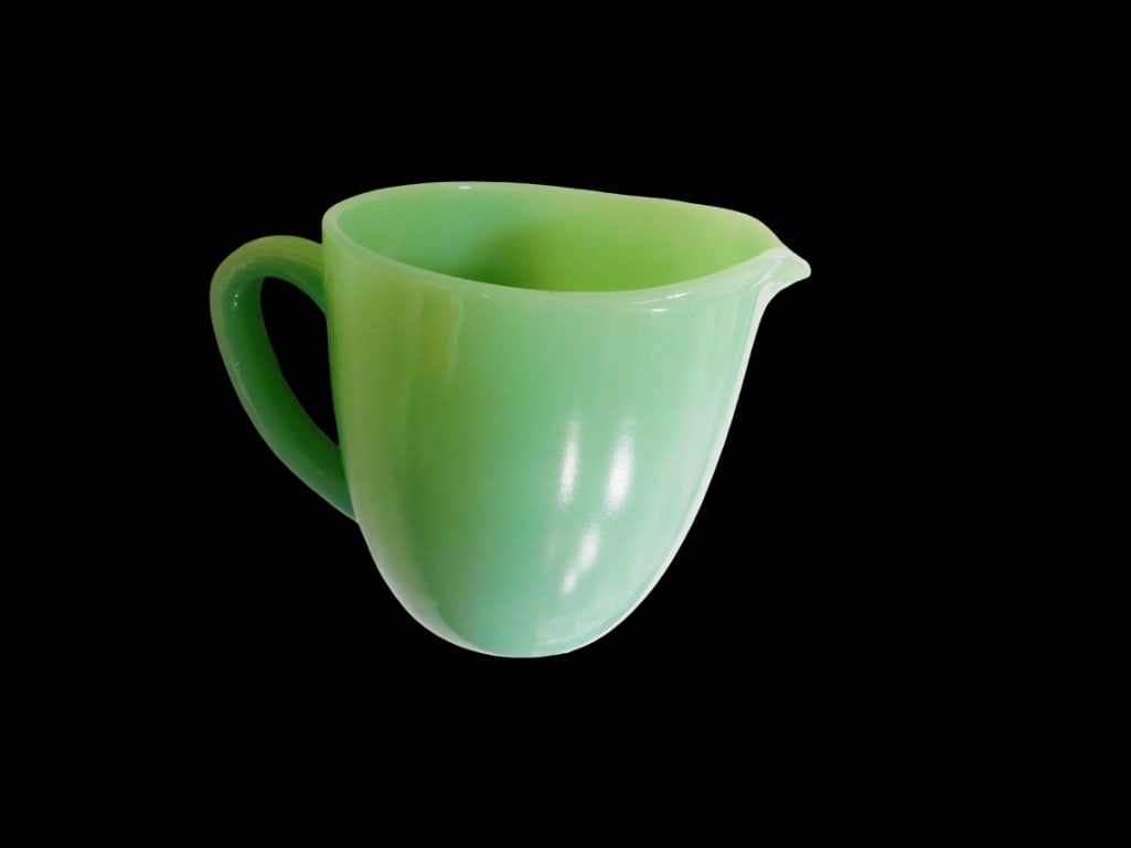 Vintage Fire King Jadeite Milk Pitcher (Chip on Spout) (1 of 5)
