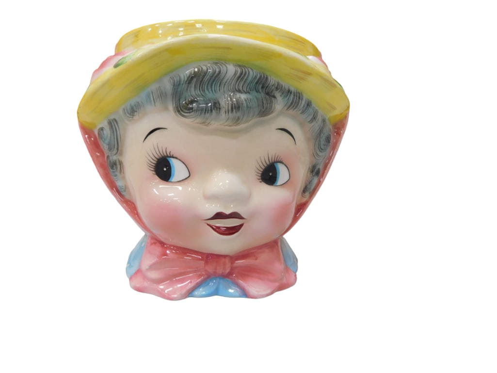 Vintage Lefton Gray Hair Miss Dainty Cookie Jar (1 of 5)