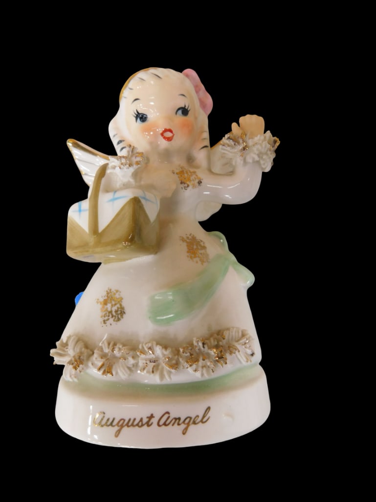 Vintage Napco August Angel Marked A1368: Vintage Napco August Angel Marked A1368. All pictures are considered part of the description and should be examined carefully by bidders. Live Auctioneers is now offering Live Shipping through them. T