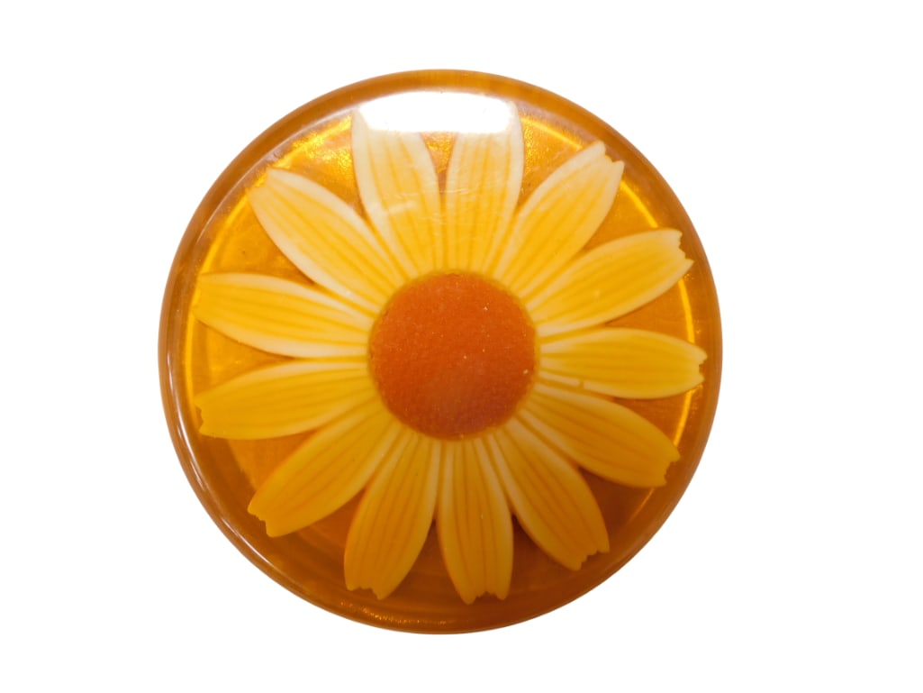 Vintage Wondermold Resin Orange Daisy Trivet or Wall Hanging (1 of 4)