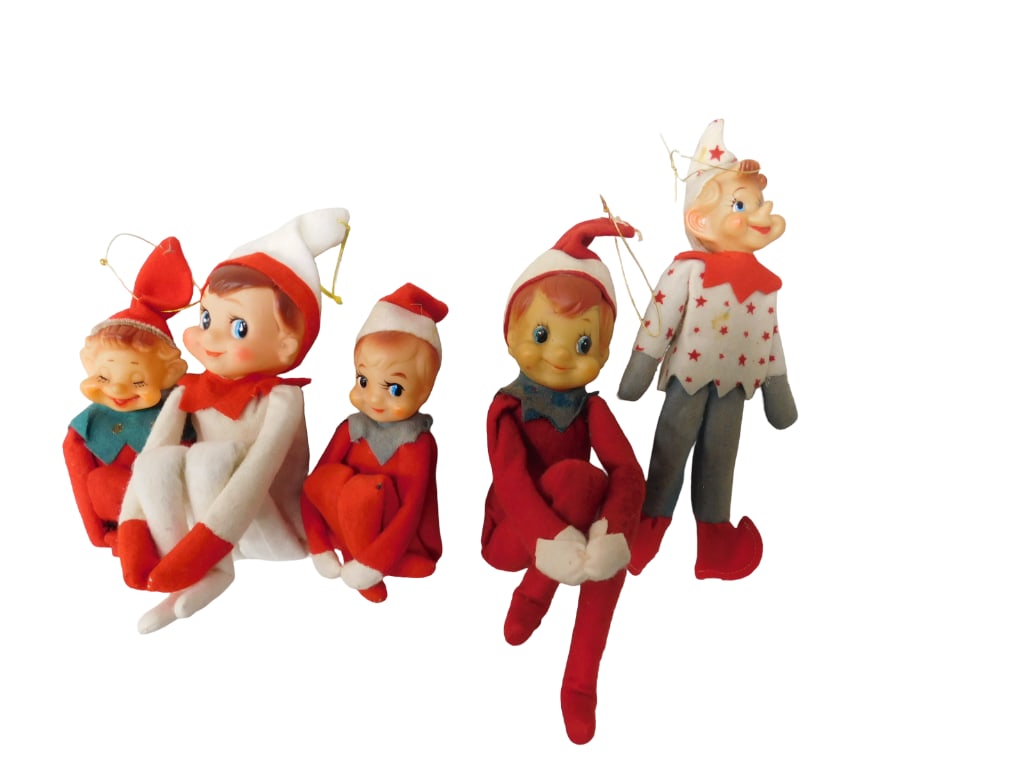 Lot of 5 Vintage Knee Hugger Elves Pixie Elves (1 of 4)