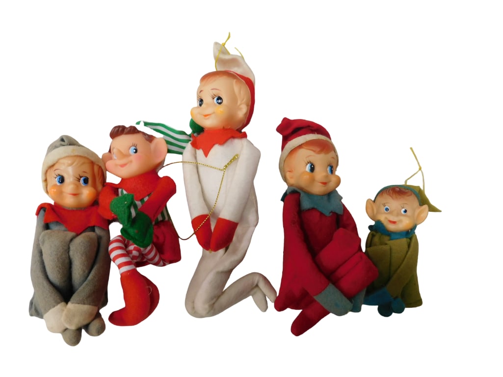 Lot of 5 Vintage Knee Hugger Elves Pixie Elves (1 of 4)