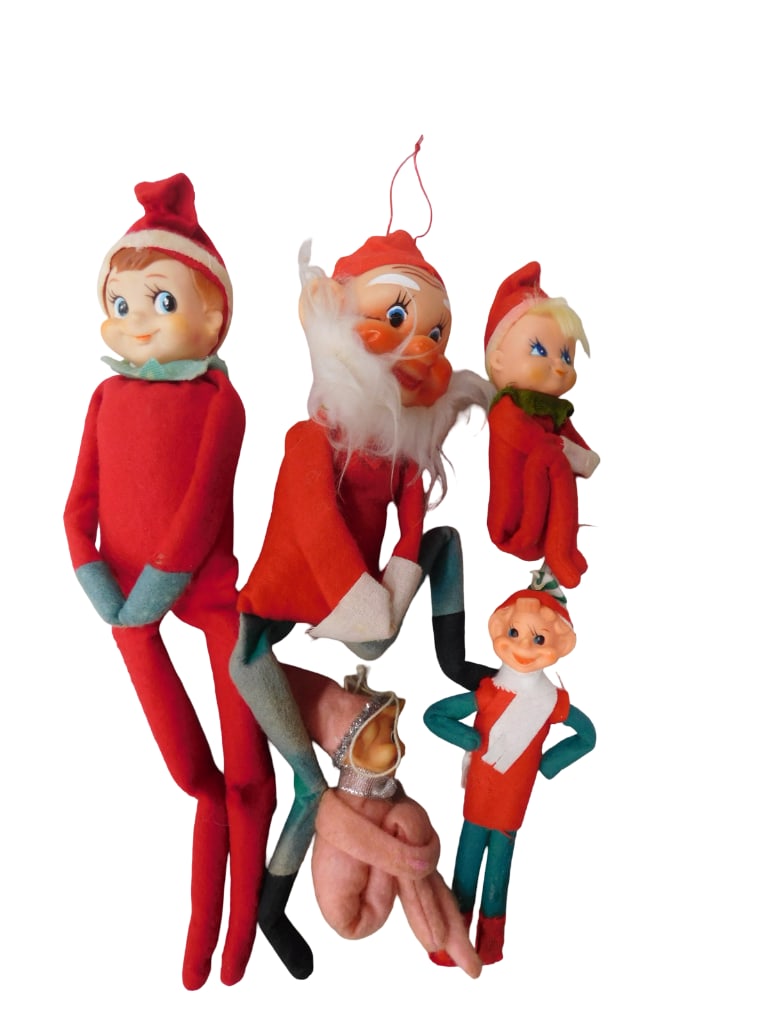 Lot of 5 Vintage Knee Hugger Elves Pixie Elves (1 of 4)